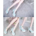 thumbnail image 3 of Zapatos de tacón plástico Yotijar para muñecas Lolita 1/3 de 60 cm Azul, 3 of 10