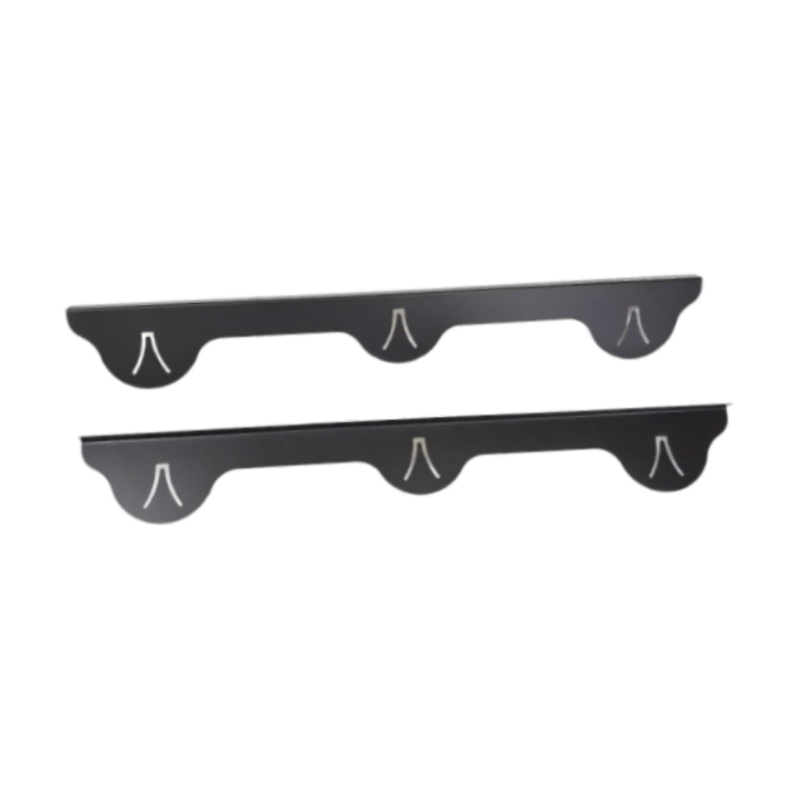 Fiocias 2x Stovetop Counter Gap Covers Side Guards Easy Clean Lightweight Heat Resistant Black