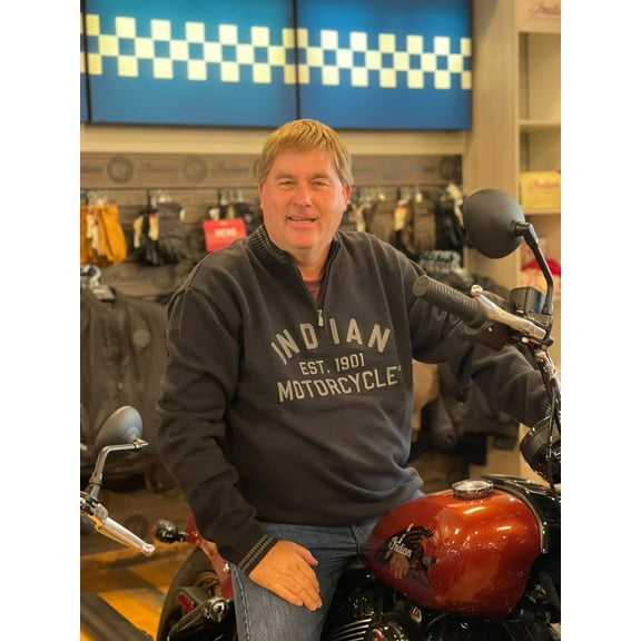 Indian Motorcycle Men's Knitted Embroidered Logo Top, Black | 2864932