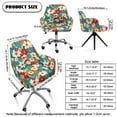 thumbnail image 7 of Whosucclay Colorful Daisy Floral Print Curved Back Chair Cover Soft Dining Chair Cover Non-Slip Swivel Armchair Cover Protector Easy to Clean Office Desk Chair Sliopcover for Living Room, 7 of 7