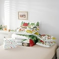 thumbnail image 4 of Ensemble de Douillette Rustique de Ferme Grand Lit, Ensemble de Literie Animal de Ferme Vache Bétail Poulet Mignon, Ensemble de Lit Arbres Botaniques Tracteur de Ferme Cabane Rouge 7 Pcs (Douillette+drap-Housse+drap Plat+taie d'Oreiller+housse d'Oreiller), 4 of 5