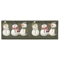 thumbnail image 6 of Yayeee Kitchen Valance Rod Pocket 54" x 18" Living Room Window Curtain, Gray Cute Snowmen, 6 of 6