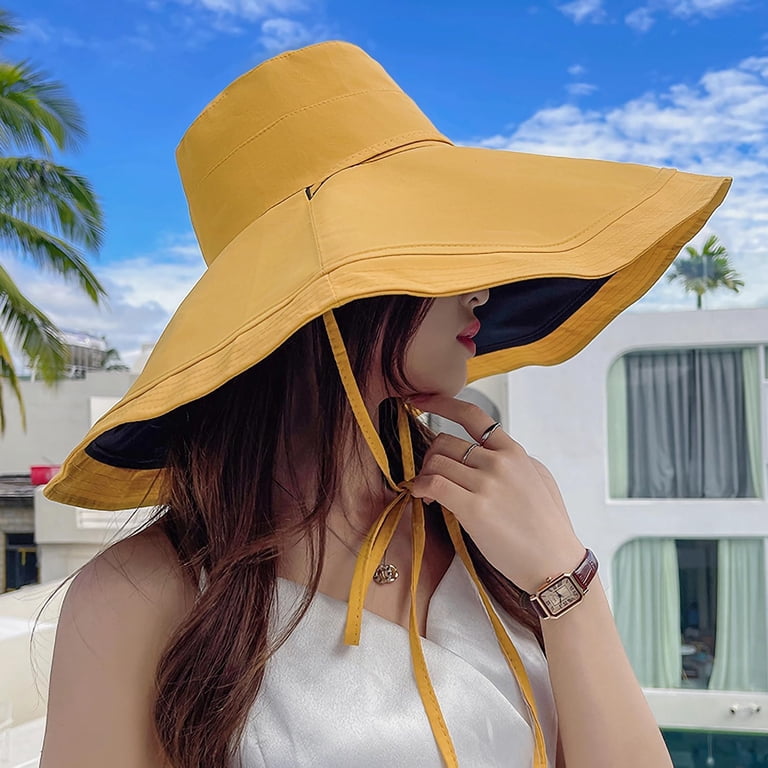 YooGuoGuo Women Wide Brim Summer Sun Hat Wired Edge Beach  display picture 1