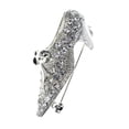 thumbnail image 1 of Shoe Brooch-Pin With Crystal Accents  Silver-Tone Color #LQP1445, 1 of 2