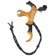 CUPID C3-3 Thumb Bow Release, Aluminum Alloy 3&4 Finger Grip Adjustable Archery Release Aids (Yellow)