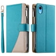 thumbnail image 1 of Funda cartera GANGXUN para iPhone XR , cuero PU con tarjetero, cremallera, correa de mano, soporte y protección 990°, 1 of 6