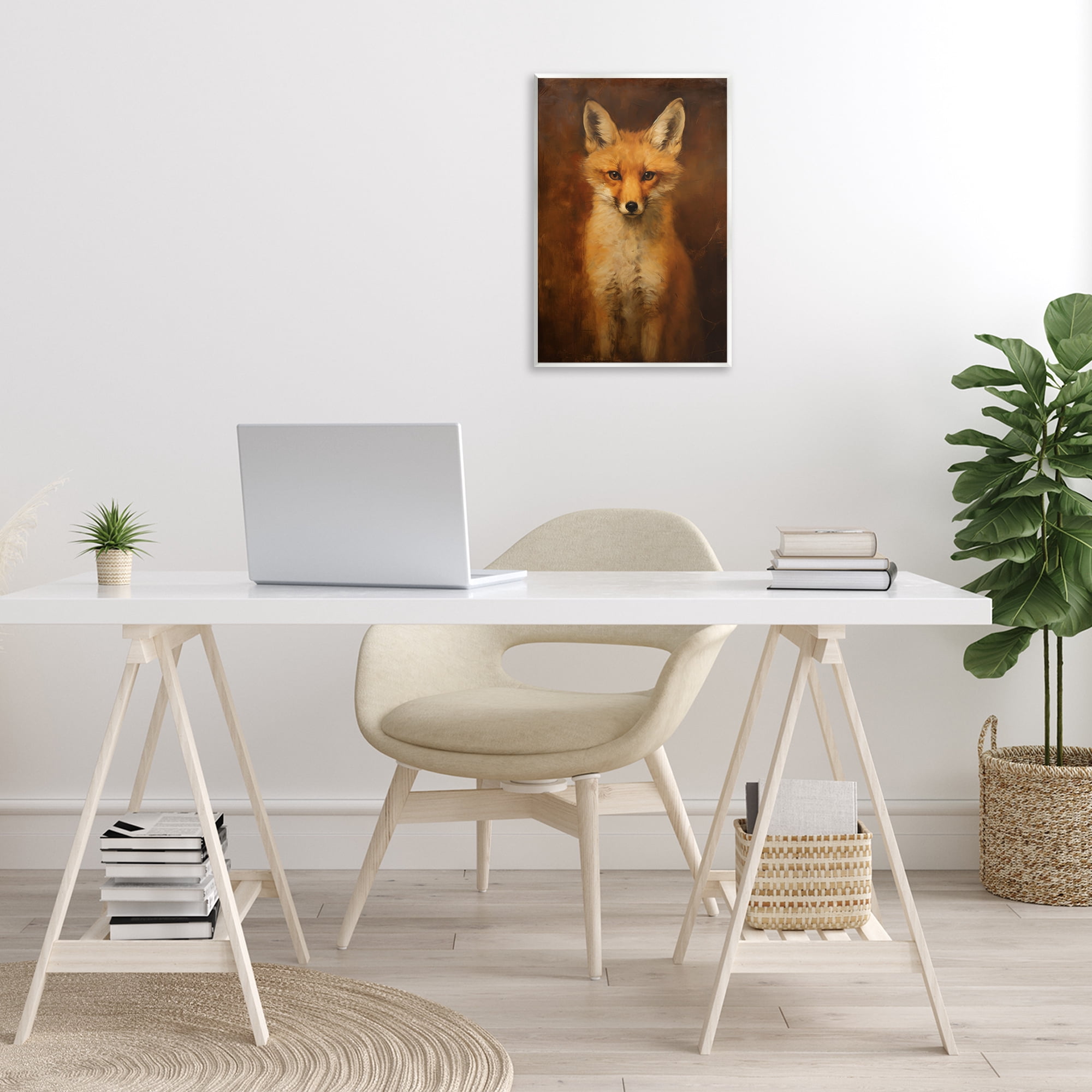Stupell Industries Stoic Baby Fox Animals & Insects Painting Unframed Art Print Wall Art, 13 x 19