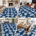 thumbnail image 5 of 5'x8' Area Rugs, Blue Leaves Indoor Outdoor Area Rug for Living Room Bedroom, Farmhouse Pastoral Spring Leaf Branch Washable Bathroom Rugs Kitchen Floor Carpet Mats Home Decor Aesthetic, 5 of 8