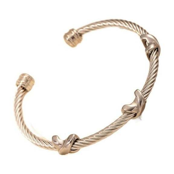 VOLALO Twisted Cable Bracelet and Chain Trendy - Cuff Knot Vintage Bracelets Jewelry
