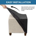thumbnail image 3 of Ottoman Cover Square Velvet Ottoman Covers Protector for Footrest Foot Stool Furniture Stretch Comfortable with Elastic Bottom Small Black, 3 of 6