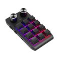 thumbnail image 4 of Teclado mecánico 12 teclas Teclado estándar Teclas intercambiables en caliente RGB Plug and Play con 2 perillas Teclado de macros para juegos Oficina Negro Baoblaze Mini teclado, 4 of 8