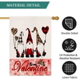 thumbnail image 5 of Valentine''s Day House Flag 28 x 40 Inch Double Sided-Burlap Buffalo Check Plaid Love Heart Leopard Gnome House Flag for Yard Outdoor Banner Be My Valentine Flags (HF-A), 5 of 6