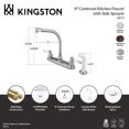 thumbnail image 4 of Kingston KB715 Victorian Two-Handle 4-Hole 8" Centerset Kitchen Faucet with Side Sprayer in Oil Rubbed Bronze, 4 of 4