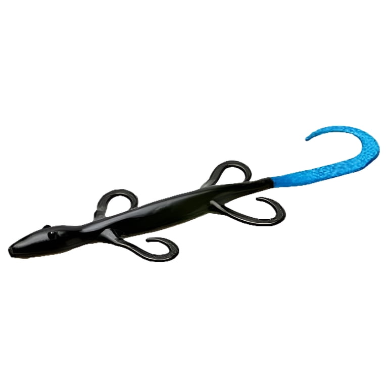 Zoom Lizard 6'' Black/Blue Tail 9pk - Walmart.com