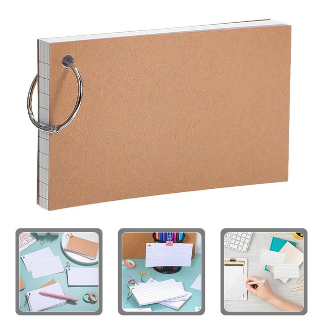 Houderco Pequeño De Tarjetas Para Notas Con Portátil Y Papel Para Escritura Sin