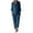 Blue, variant on GZWYHT Rompers for Women Women's Jumpsuits Women's Cotton Linen Casual Loose Lapel Long Sleeve Button With Pockets Jumpsuit Long Sleeve Romper Jumpsuit for Women Black 3XL