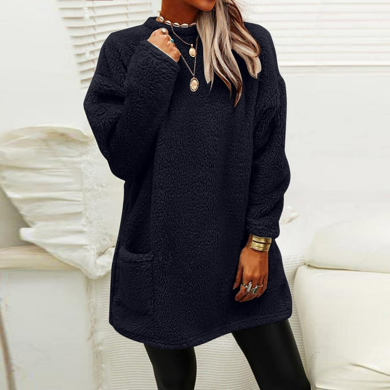  Ladies Tunic Sweaters For Leggings,Long Sleeve Flowy Plus  Size Tunics Tops Winter Maternity Sweater Shirts Slimming Fit Christmas  Sweatshirts Loose Casual Pullover Ladies Blouses Business