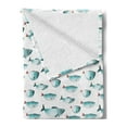 thumbnail image 2 of Koi Fish Soft Flannel Fleece Throw Blanket, Regular Different Sized Japanese Koi Fish Patterns Ocean Marine Underwater Theme, Cozy Plush for Indoor and Outdoor Use, 50" x 60", Teal, by Ambesonne, 2 of 5
