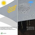 thumbnail image 5 of Triangle Shade Sail Waterproof UV Protection 95% Polyester Resistant and Breathable for Garden Terrace with Rope 2.4*2.4*2.4m（grey）, 5 of 5