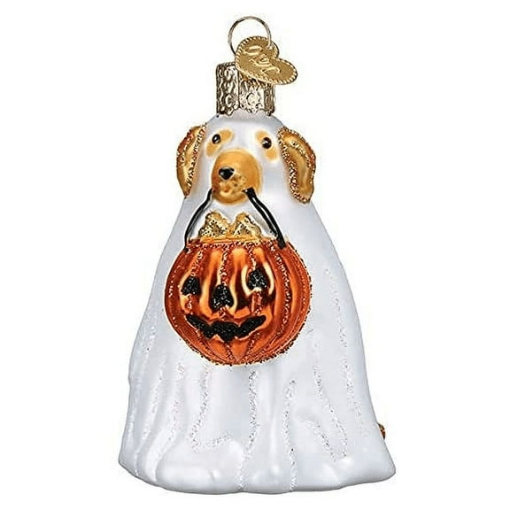 Old World Christmas Glass Blown Ornament Trick-or-Treat Pooch (#26088)