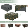 thumbnail image 5 of Xoenoiee Deer Hunting Camo Print Jacquard Ottoman Cover Slipcovers Folding Storage Stool Furniture Protector Cover Soft Thick Square Foot Rest Slipcover with Elastic Bottom, L, 5 of 7