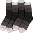 thumbnail image 4 of BambooMN Women's Chenille Fuzzy Color Block Crew Home Socks - Black Out - Extra Large - 4 Pairs, 4 of 4