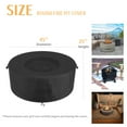 thumbnail image 2 of Patio Round Fire Pit Cover, 45'' Dia x 25'' H, Heavy-Duty Waterproof & Anti-UV Fire Pit Cover, Easy to Use and Care, Black, 2 of 7