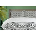 thumbnail image 4 of Ambesonne Black White Duvet Cover Sets, Eagle Prehistoric Art, 2-Queen, Black White, 4 of 7