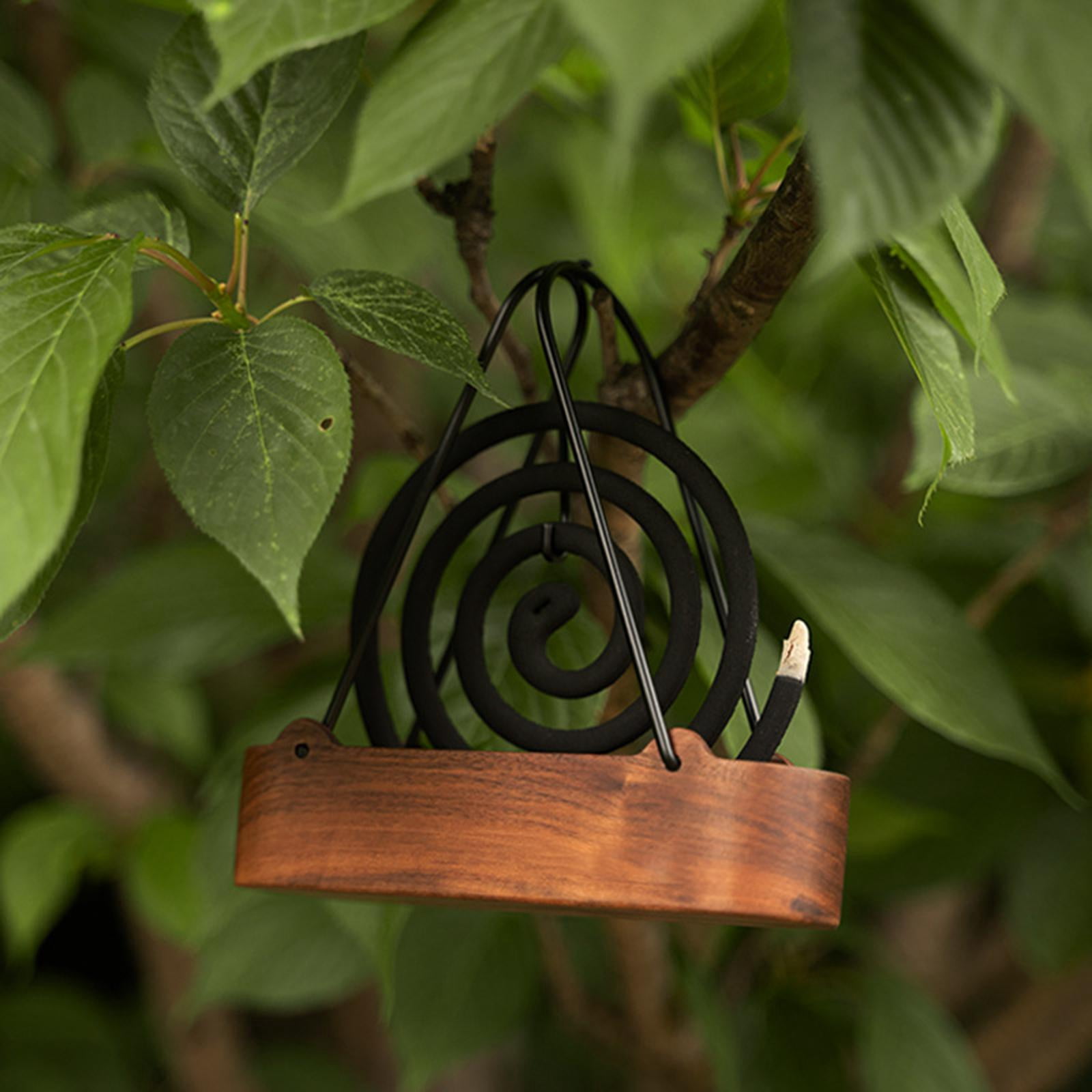 Wswqop Incense Burner Holder Wooden Coil Rack Mosquito Coil Holder Insect Repellent for