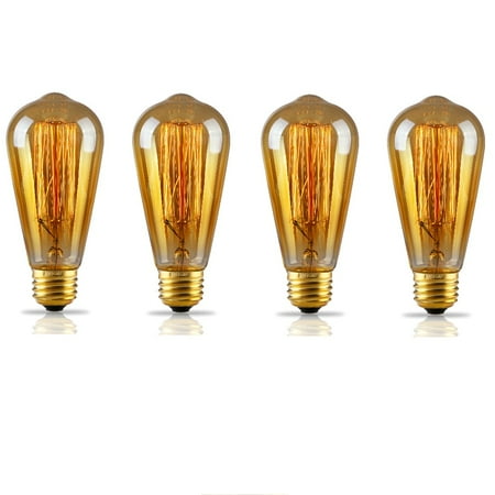 Torchstar Dimmable Filament Vintage Light Bulbs Golden Gl Incandescent Edison Bulb St64 Pack Of 4 Torchstar Dimmable Filament Vintage Light Bulbs Golden Gl Incandescent Edison Bulb St64 Pack Of 4