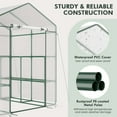 thumbnail image 6 of Costway Portable Mini Greenhouse with 3 Tiers 8 Shelves Roll-up Zippered Door for Plants, 6 of 10