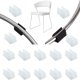 thumbnail image 1 of 32pcs Chair Leg Caps Tube End Caps Pads Furniture Floor Protectors U Shape Plastic Chair Caps,Chair Leg Caps Silicone Tube Clamp (14mm,White), 1 of 4