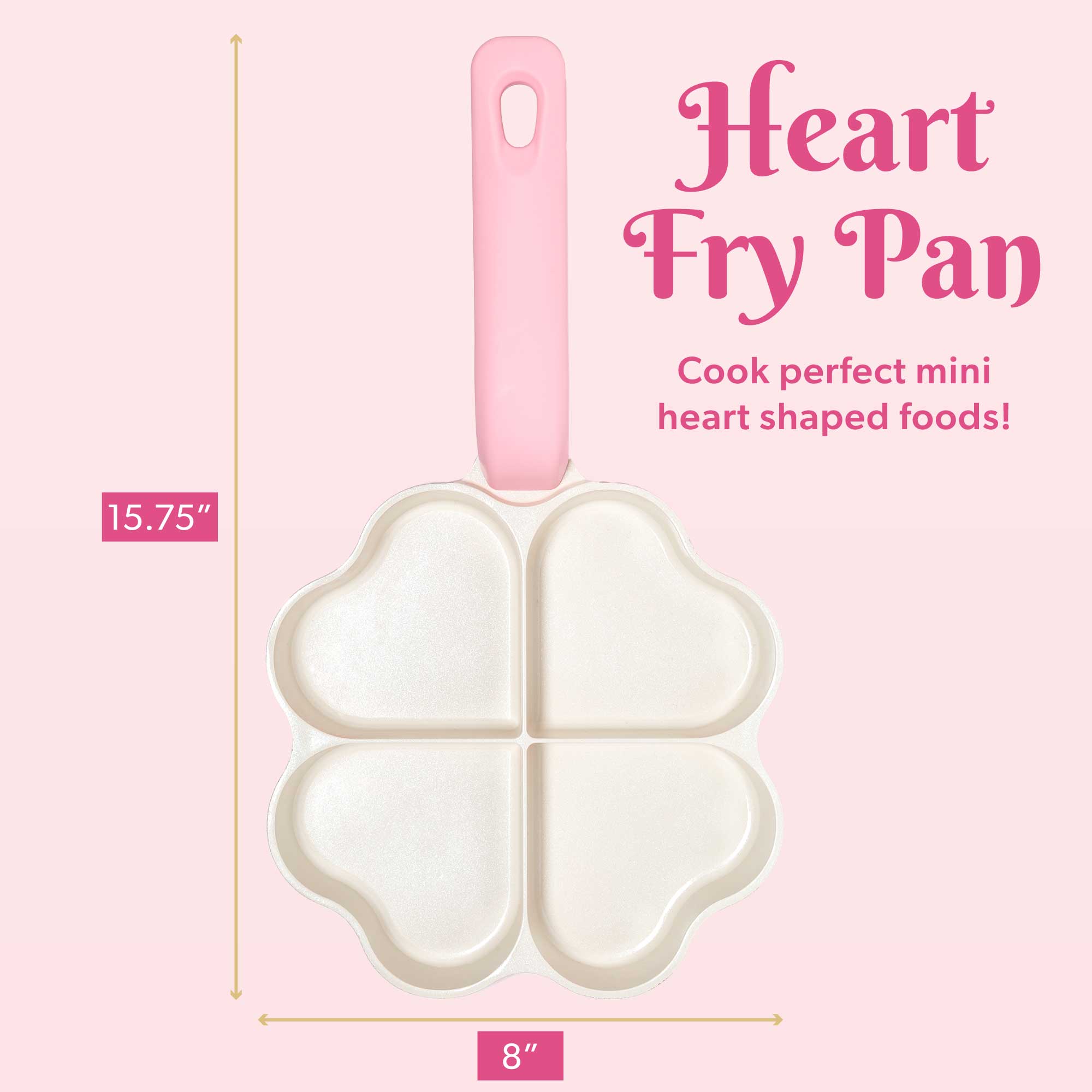 Paris Hilton 8-Inch Heart-Shaped Ceramic Nonstick Frying Pan, Pink photo 4