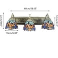 thumbnail image 2 of MONIPA 3-Head Wall Lights Vanity Fixtures Stained Glass Lampshade, 2 of 9