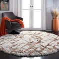 thumbnail image 2 of SAFAVIEH Horizon Milica Abstract Shag Area Rug, Ivory/Rust, 9' x 12', 2 of 8