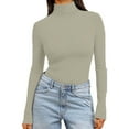 thumbnail image 7 of WHEANG Long Sleeve Shirts For Women High Neck Regular Long Sleeve Crewneck T Shirt Rayon Spandex Soft Elastic Slim Fit Base Layer 1Pc Bronze S-5Xl, 7 of 7