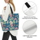 thumbnail image 3 of Balery Colorful Flowers Bolsa Tote Estilo Estético con Cremalleras, Bolsa de Hombro, Bolsa de Compras Grande y Plegable, 3 of 8