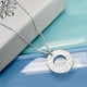 thumbnail image 3 of Hammered Circle Necklace for Women, Eternal Bond Sterling Silver Hammered Circle Eternity Necklace, Mom Gift Necklace, Girlfriend Gift, Best Friend Gi, 3 of 5