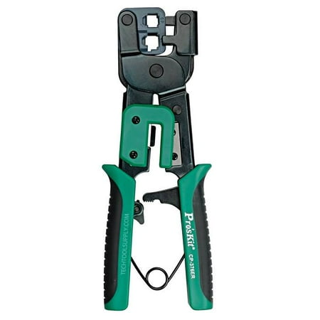 

Eclipse Crimper Ratcheted CrimPro Series RJ45 8 position Modular Plug Cut and Strip Function Built-In (902-140)