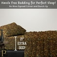 thumbnail image 3 of Queen XL 6-Piece Sheet Set 800-Thread Count 100% Pure Organic Cotton, 21" Deep Pockets (1 Flat, 1 Fitted, 4 Pillowcases) - Leopard Print, 3 of 7