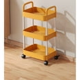 thumbnail image 5 of Cagogo under $5 Rolling Storage Cart, 3-Tier Rolling Storage Cart with Wheels,Plastic Multi-Room Organizer Cart,Movable Kitchen Bathroom Storage,Multi-Purpose Utility Cart with Casters, 5 of 5