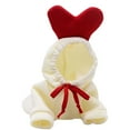 thumbnail image 3 of Ympkerial Dog Hooded Sweater Fleece Jacket for Small Medium Dogs Warm Winter Coat White Cute Fruit Design Cozy Pet Apparel Soft Clothes for French Bulldog Chihuahua Puppy & Adult XL, 3 of 5