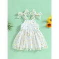 thumbnail image 2 of GXFC Toddler Girls Summer Slip Dress Kids Girls Sleeveless Off Shoulder  Daisy Princess Dress A-Lined Dress 6M-4T, 2 of 9