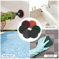 thumbnail image 5 of 8 Packs Drill Power Brush 4 Inch Tile Scrubber Scouring Pads 1000-1200 Grit for Household Cleaning, 5 of 6