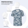 thumbnail image 3 of Goofa Sunflowers Pattern Mens Golf Shirt Baseball T-shirt Moisture Wicking Dry Fit Performance Sport Short Sleeve Striped Golf Polo Shirts-XX-Large, 3 of 7