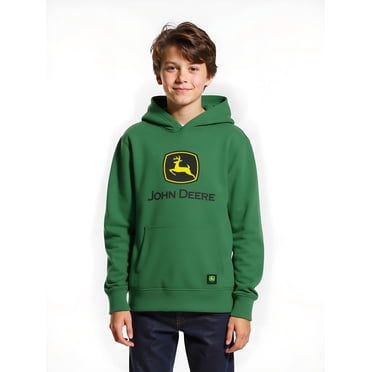 John Deere Boys Graphic Fleece Long Sleeve Hoodie, Sizes 4-18