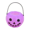 thumbnail image 5 of Halloween Pumpkin Bucket Candy Bucket Holder Gift Basket, Reusable Halloween Supplies Favors for Home Decoration Holiday Gift Violet, 5 of 9