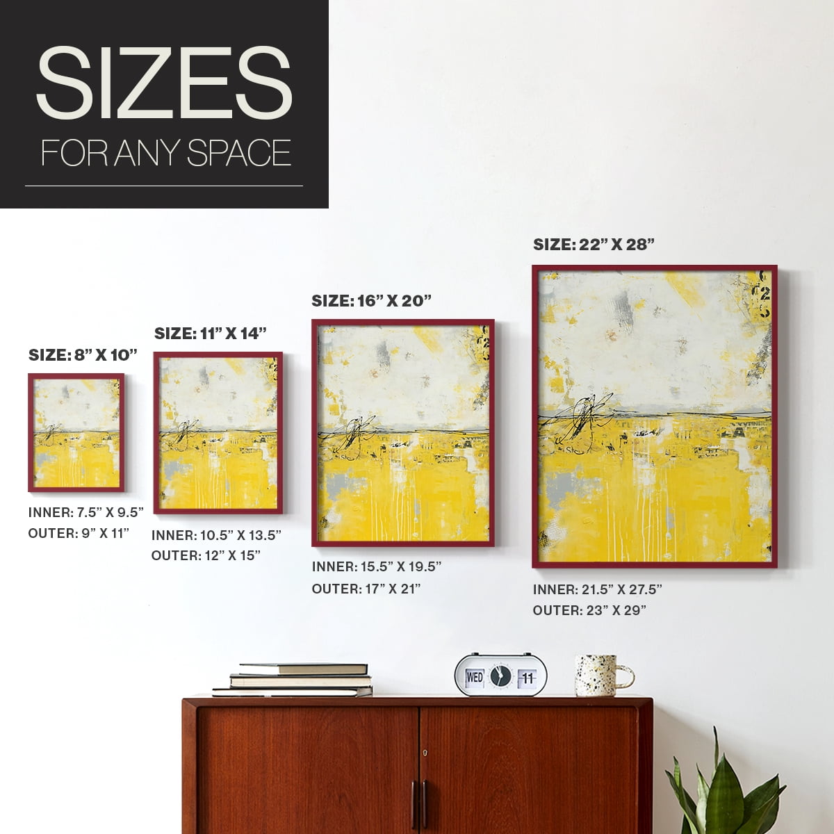 Yellow Bound Framed Print - Solid Wood in Single Picture Frame Solid Wood 2 Framed Print