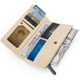 thumbnail image 7 of Wrangler Minimalist Wallet Credit Card Wallet for Women with Smooth Zippers, Tan, 7 of 7