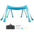 thumbnail image 1 of VEVOR Beach Tent Sun Shelter, UPF50+ Sun Protection, 6.6 ft Tall, 10 x 10 ft, Easy Pop Up Beach Canopy with Sandbags, Stability Poles, Sand Shovels, Portable Shade for Family, Camping, Fishing, Blue, 1 of 9